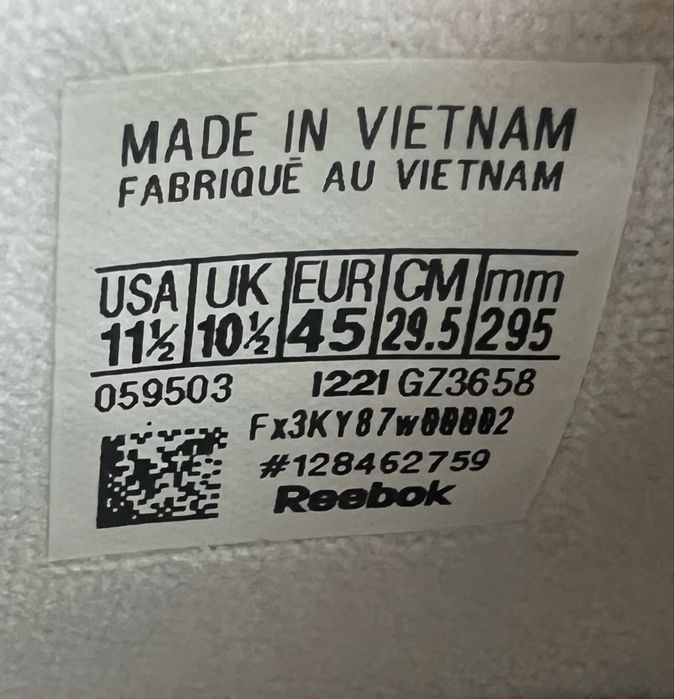 Чоловічі оригінальні кроссівки Reebook Classic Vegan 45 розмір нові