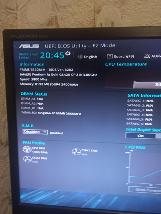 Продам материнский плата  Prime B360M-A и процессорPentium G5420кулер!