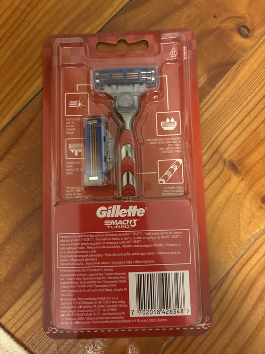 Gillette Mach3 Turbo, rączka, 1 szt. + ostrza wymienne, 2 szt.