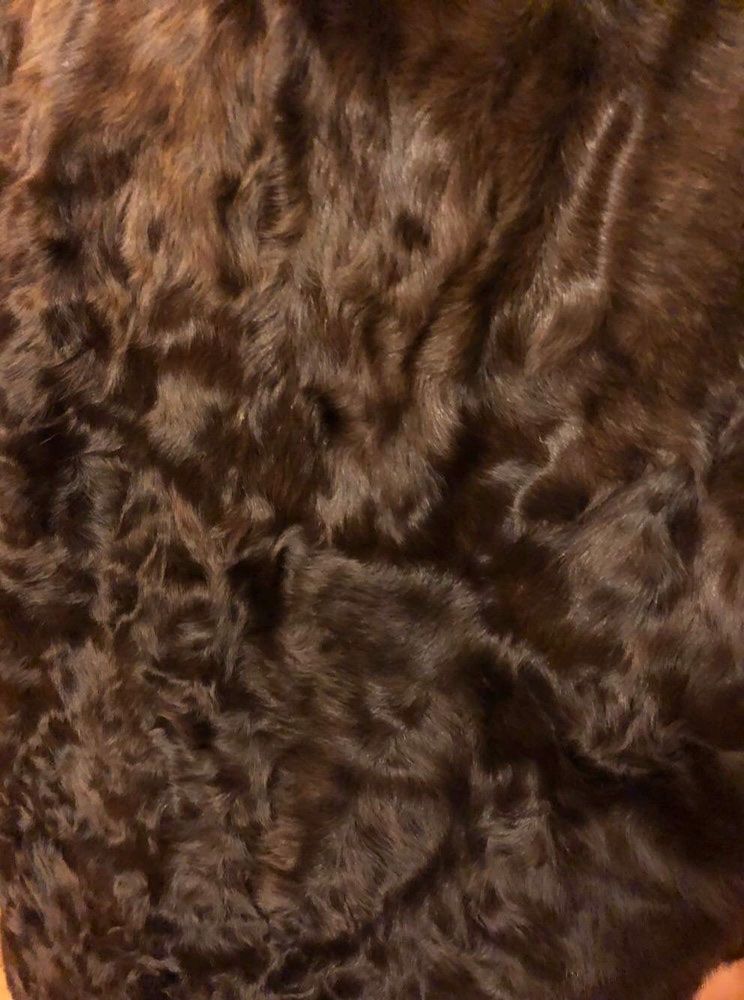 Kozy futro naturalne kurtka w kolorze czekoladowym XL