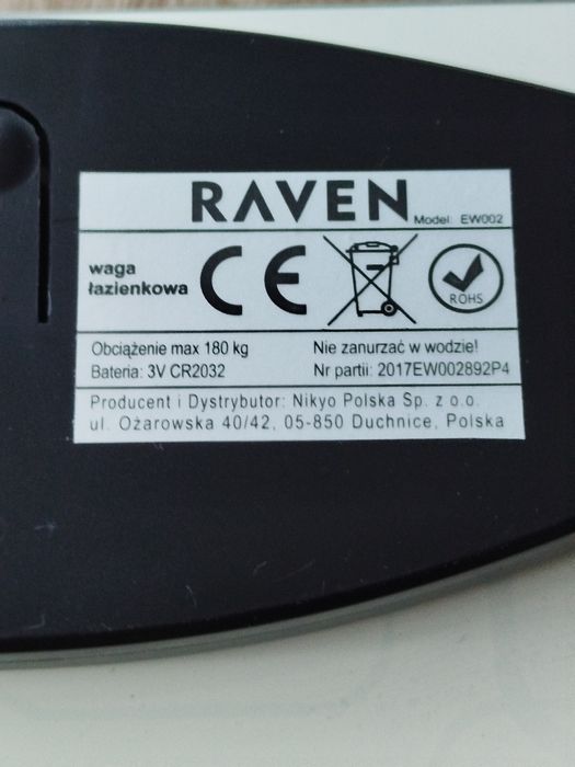 Raven waga łazienkowa