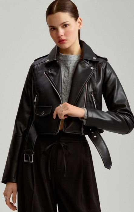 Жіноча куртка косуха з екошкіри House QUTERWEAR у розмірі М