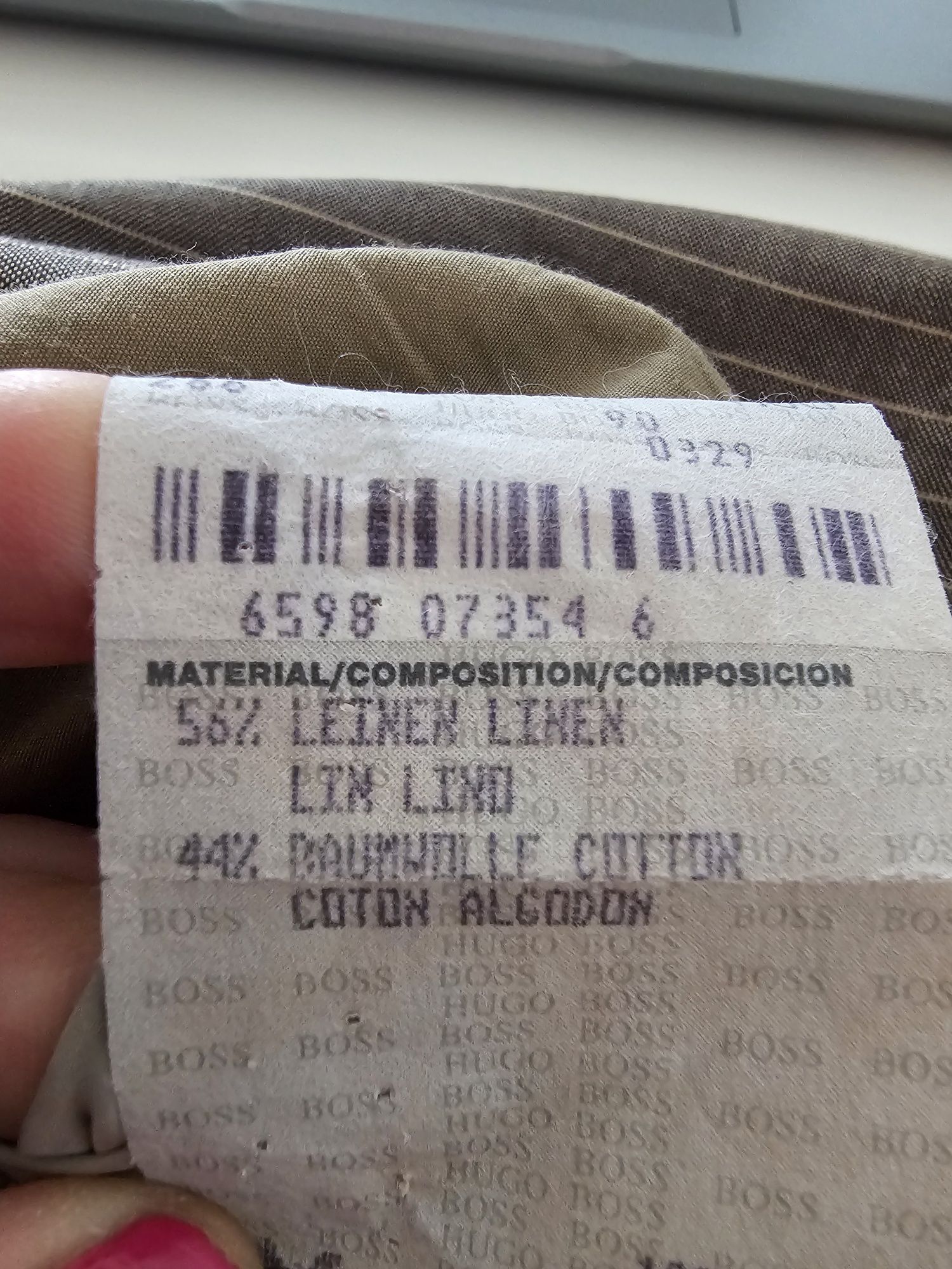 Lniany, elegancki garnitur BOSS, 700 zł TANIEJ!