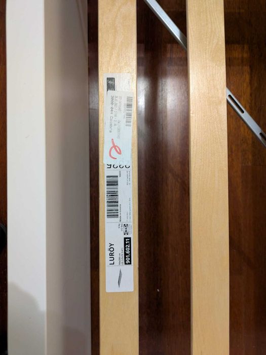 Cama IKEA MALM 180x200 + Estrado Luroy + Colchão Valevåg (usado)