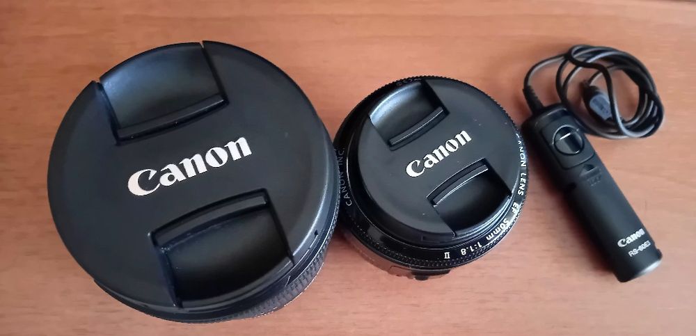 Lentes Canon 10-18 e de 50 mm + cabo disparador Canon