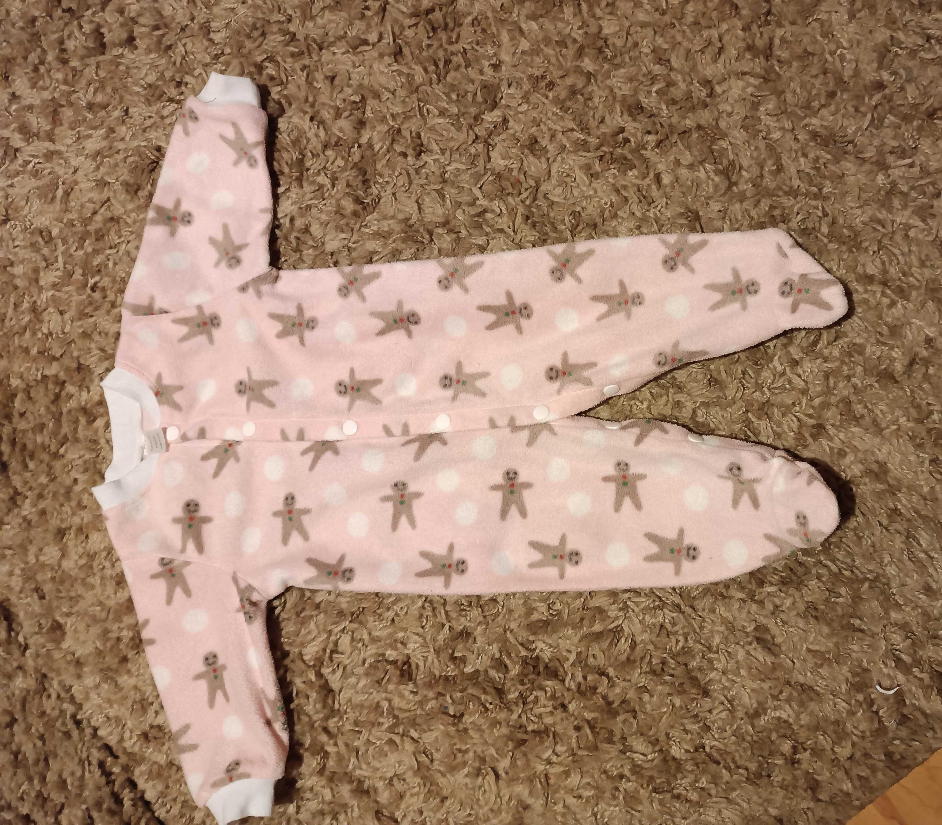 Różowy kombinezon pajac piżamka na 4/6 miesięcy (68 cm)
