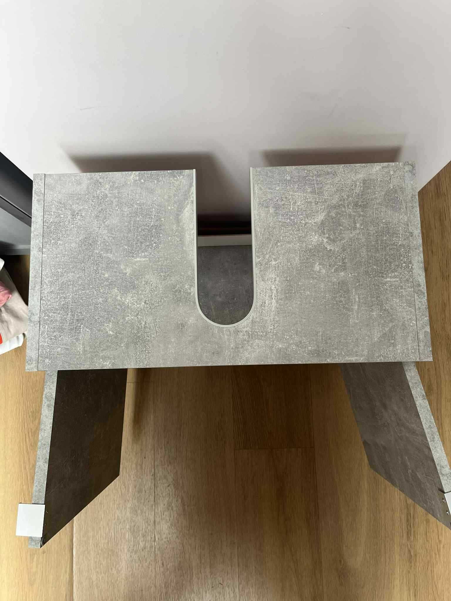 Nowa szafka pod umywalkę w kolorze betonowym 54×53,5×27,5 cm
