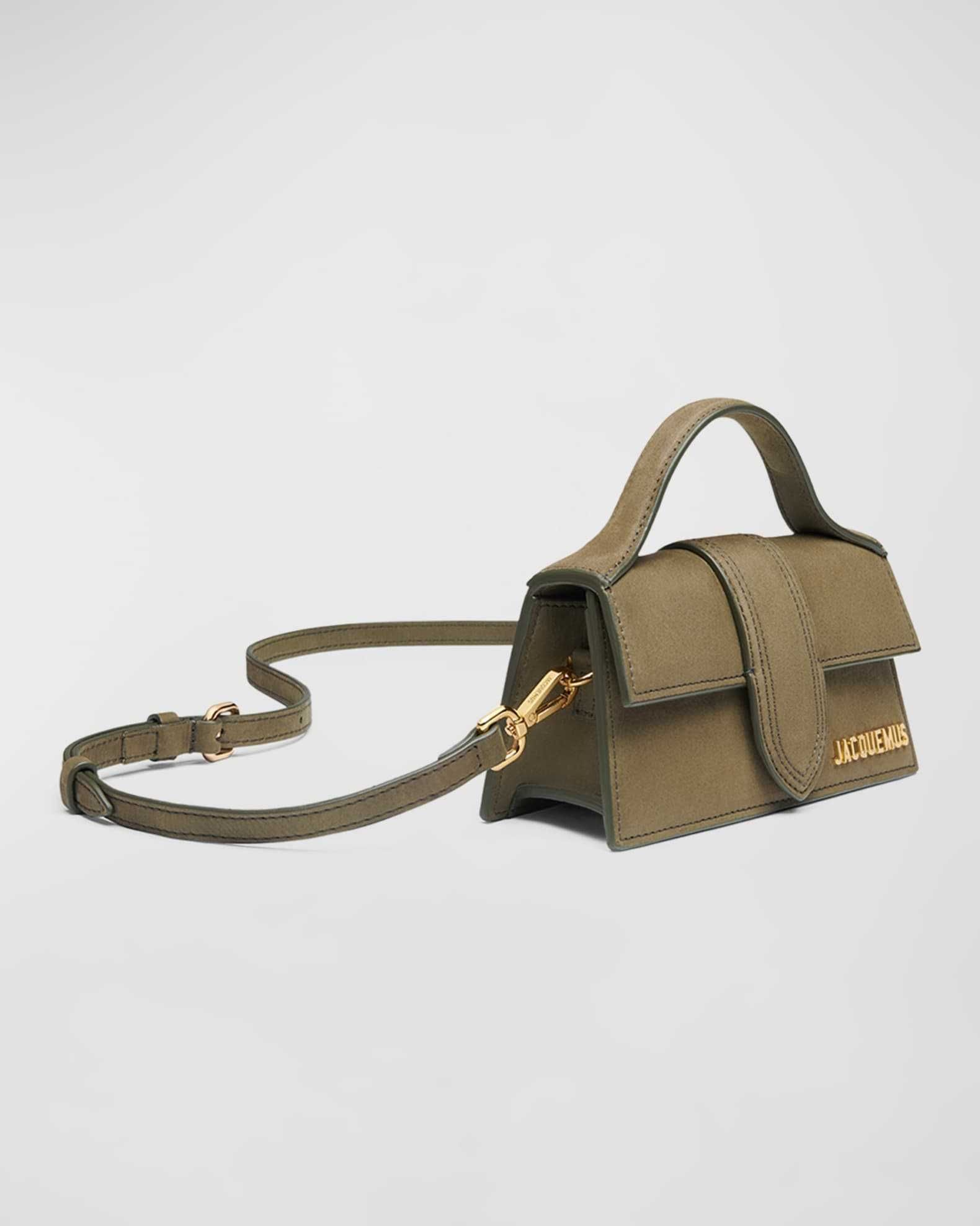 Сумка Jacquemus Le Bambino Mini Suede Shoulder Bag Olive