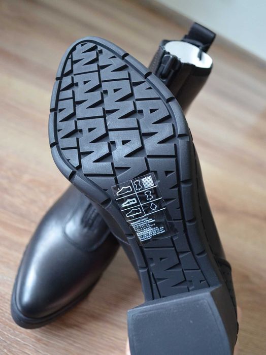 Czarne botki na słupku 38 skóra naturalna Alexander Wang
