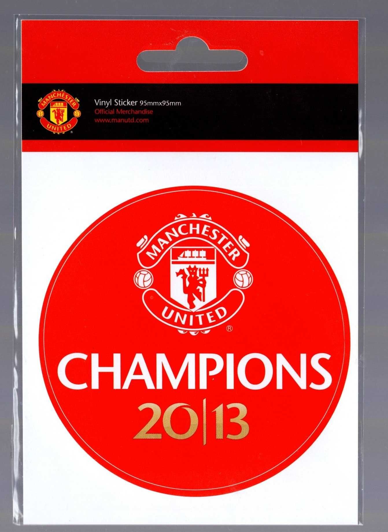 Manchester United Champions 20|13 - naklejka 9 cm