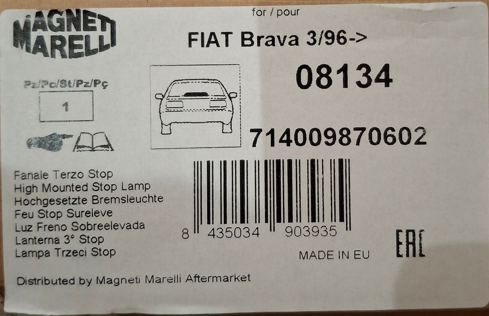 Luz 3° stop Fiat Brava