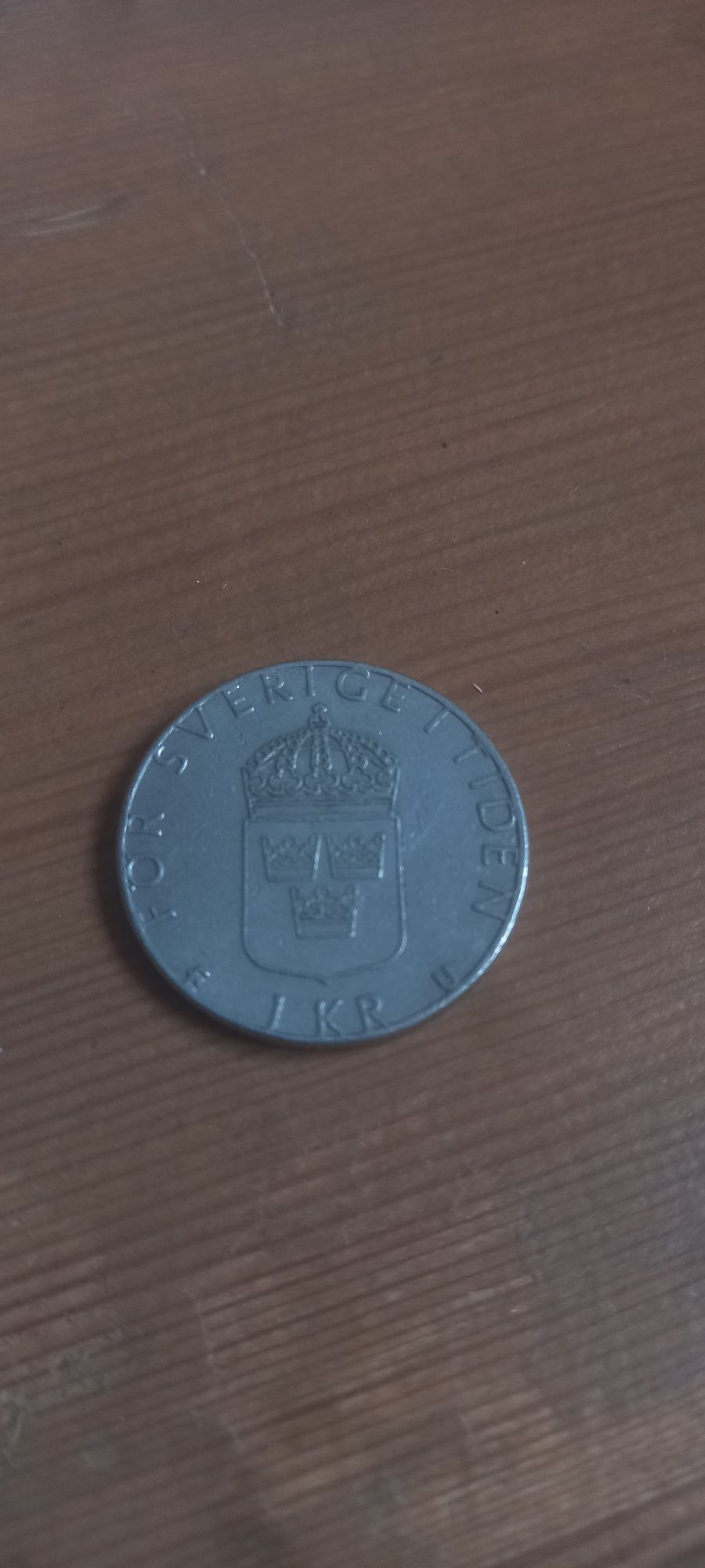 Moneta, Szwecja, CARL XVI GUSTAF, 1KRONA, 1977