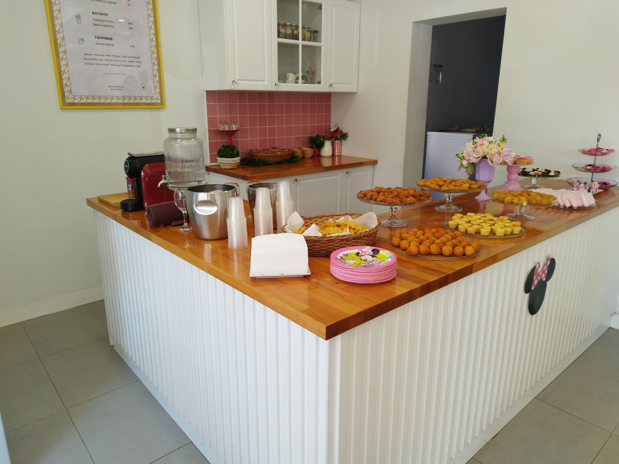 Balcão para cafeteria