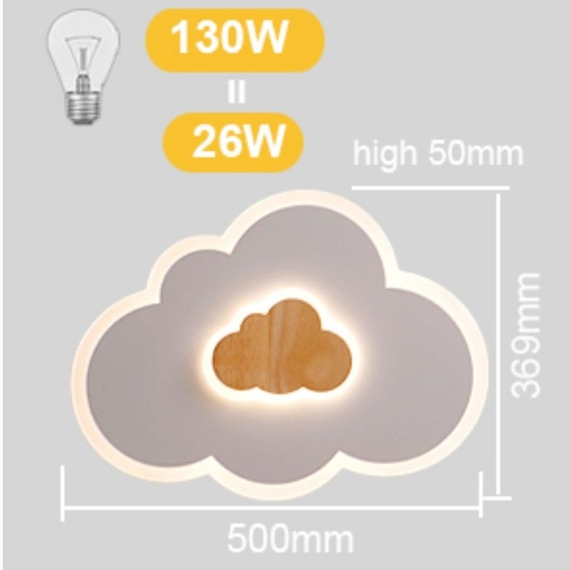 Lampa sufitowa LED Chmury, 26 W 50 cm