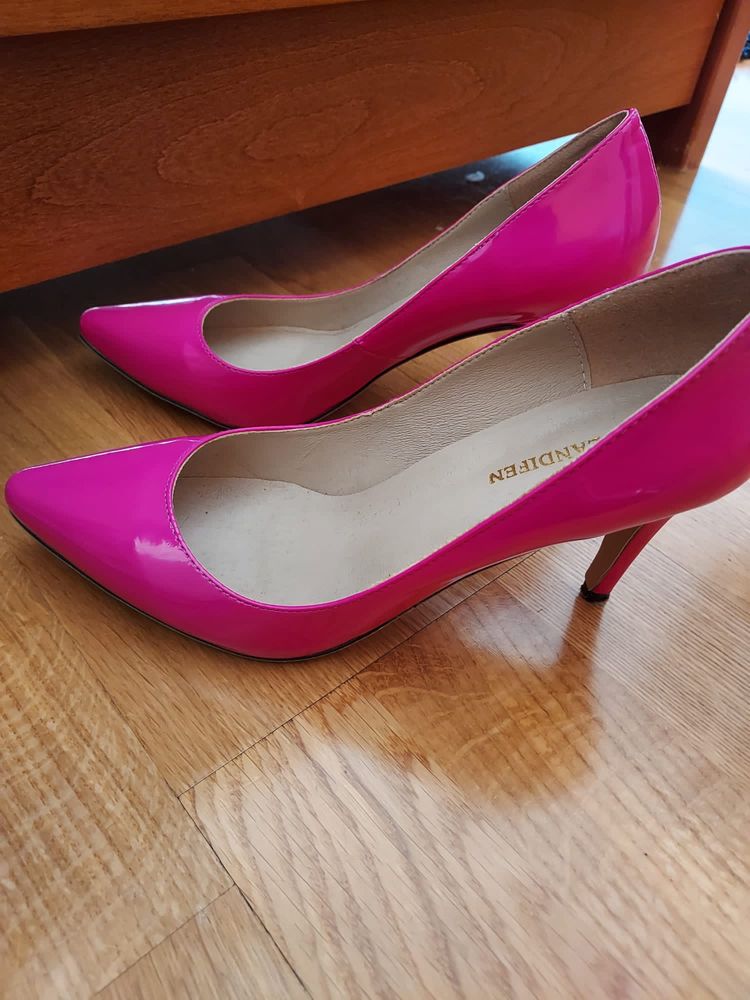 Sapato Alto Rosa Barbie Novo Stiletto Fucsia