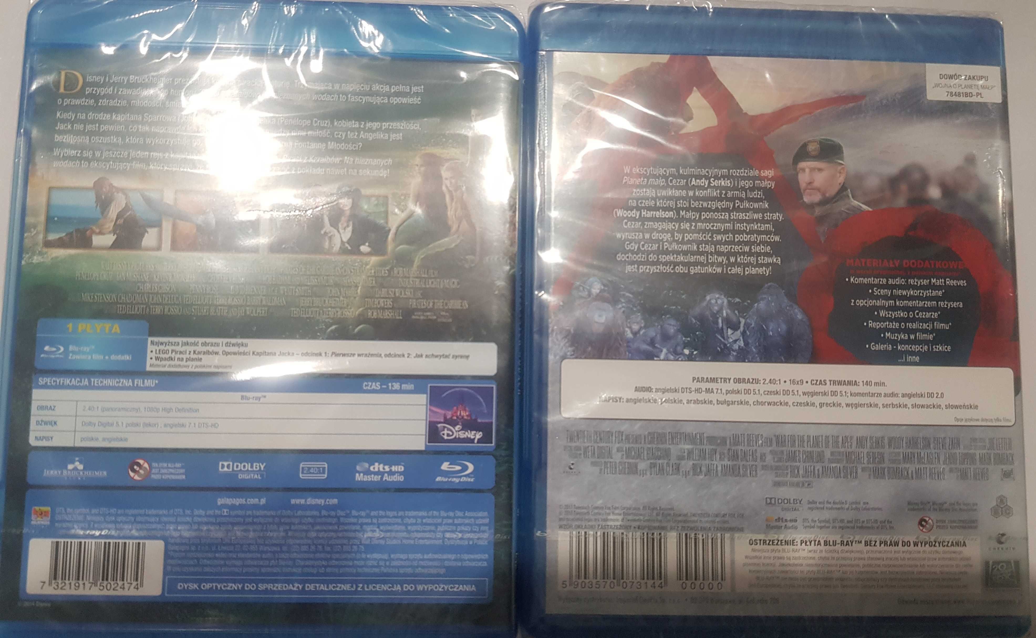 sprzedam  nowy film bluray Wojna o Planętę Małp