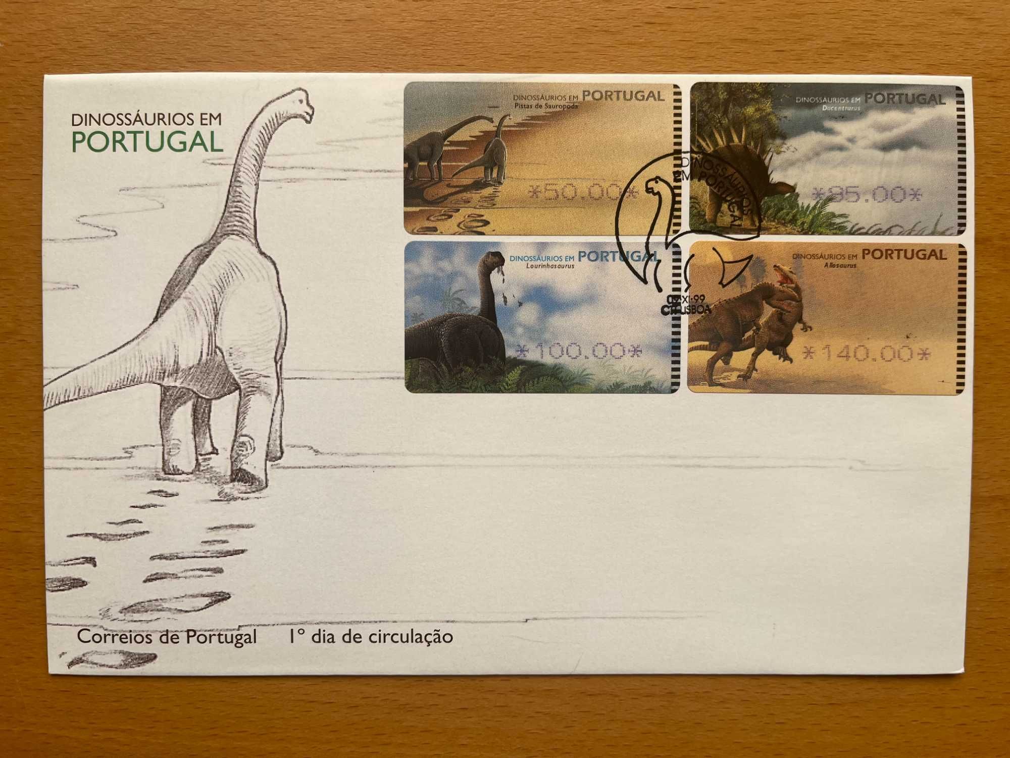 Filatelia -  vários FDCs Etiquetas 1996 a 2002