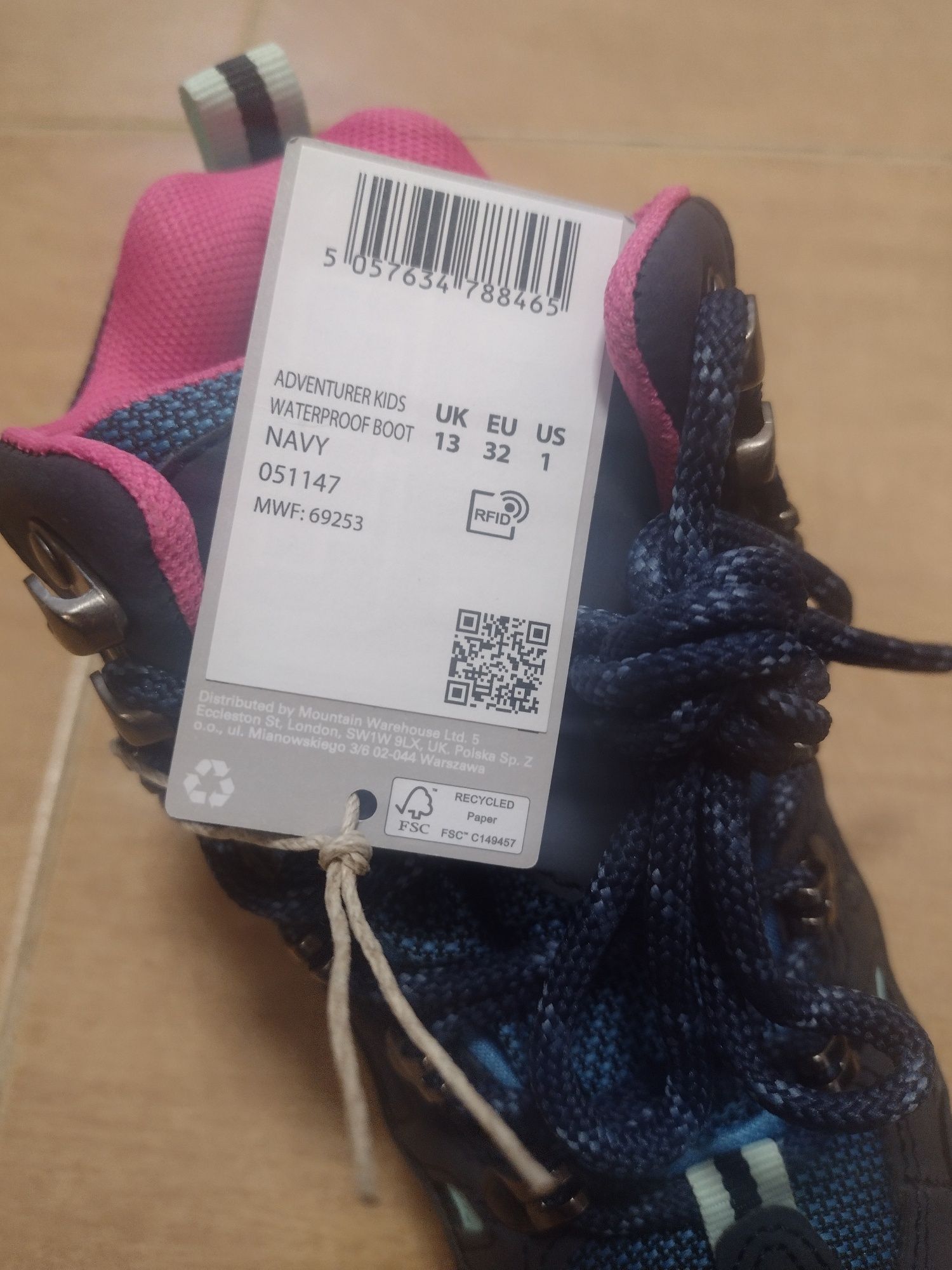 Nowe buty dziewczęce trekkingowe rozm.32 Mountain Warehouse