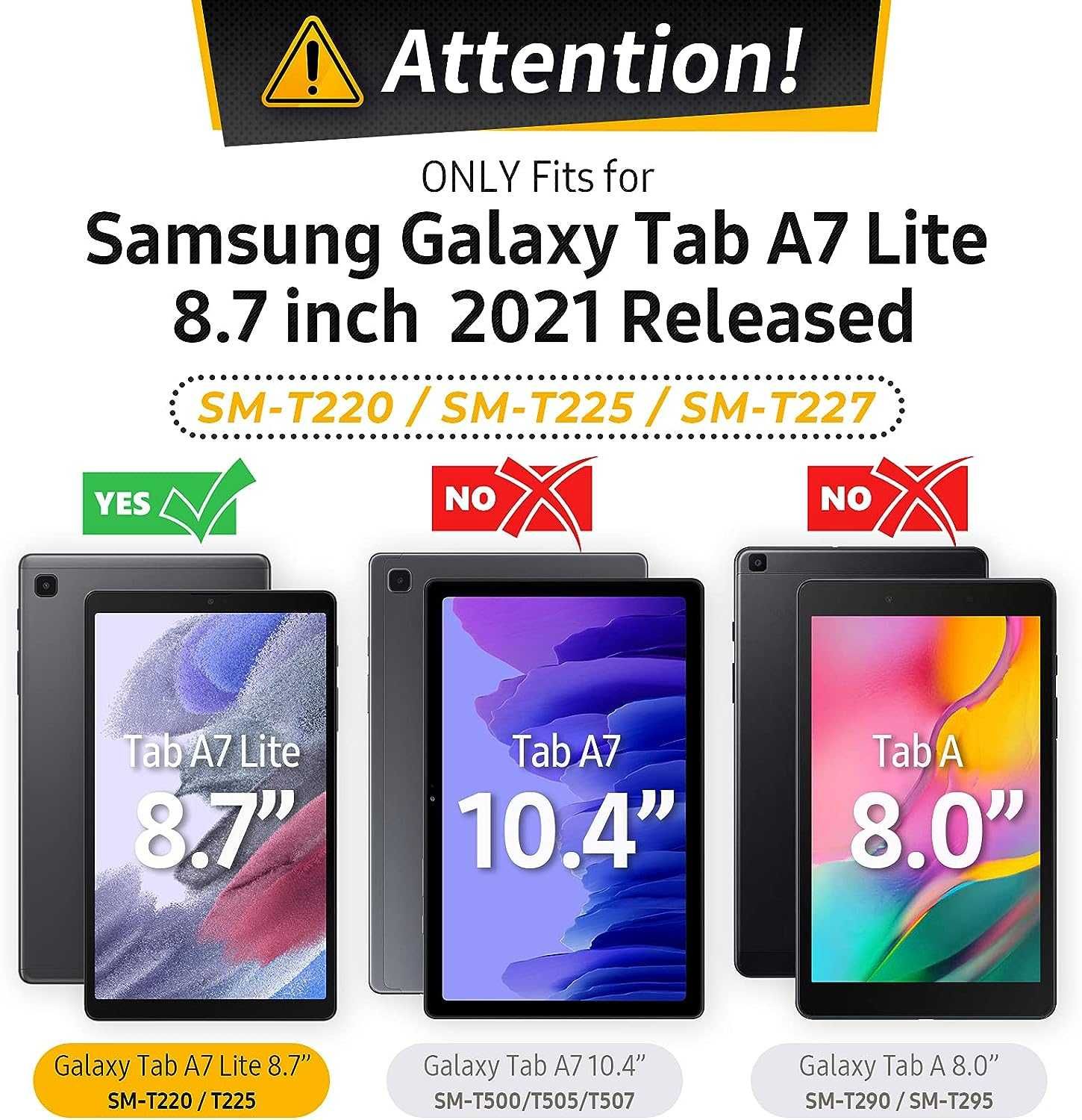 Etui do Samsung Galaxy Tab A7 Lite 8,7" i Tab A8 10,5"