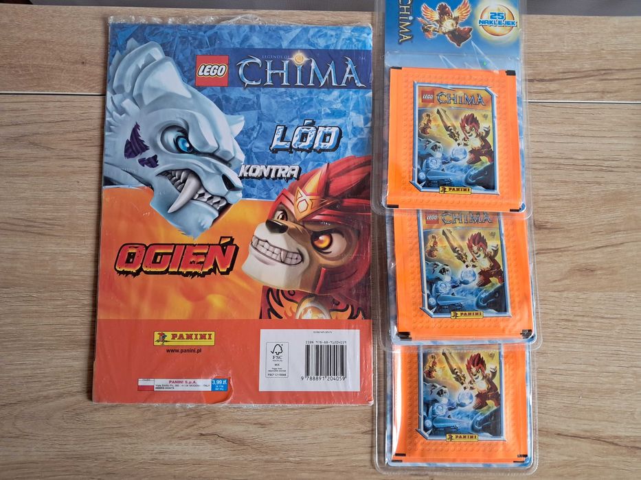 lego Chima lód kontra ogień album i 75 naklejek panini