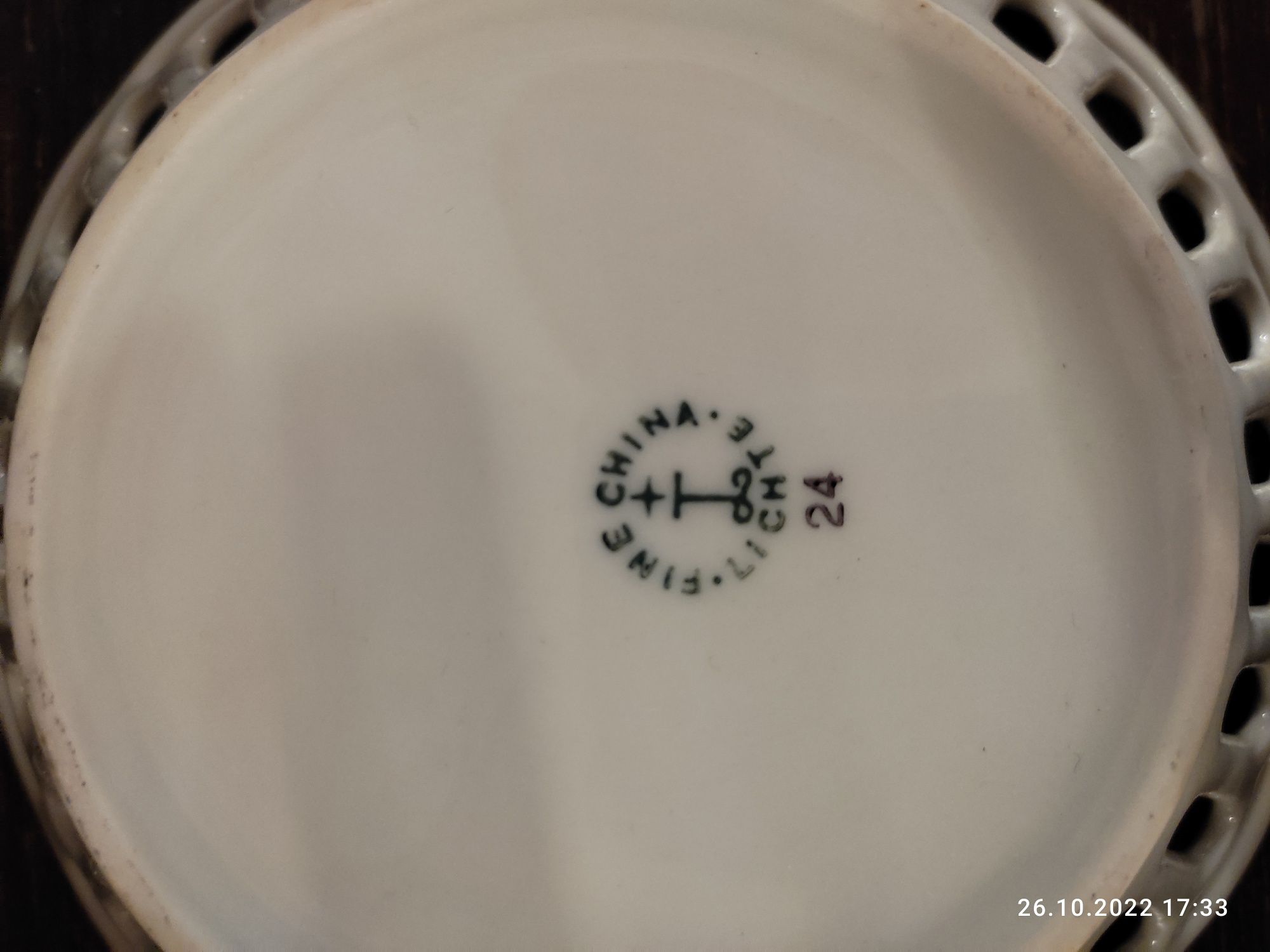 Fine China Lichte koszyczek miseczka talerzyk porcelana porcelanowy ko