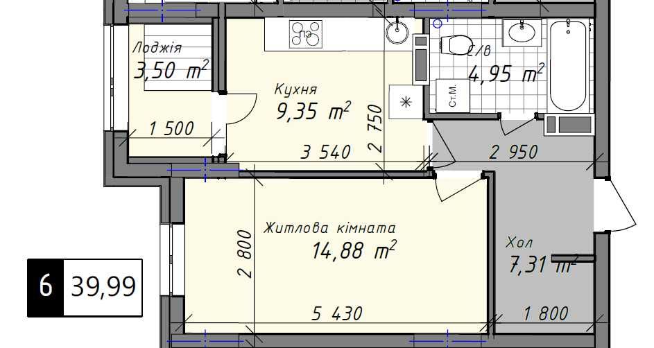 Квартира c первым взносом от 3000$ в новом ЖК. БЕЗ КОМИССИИ.Рассрочка.