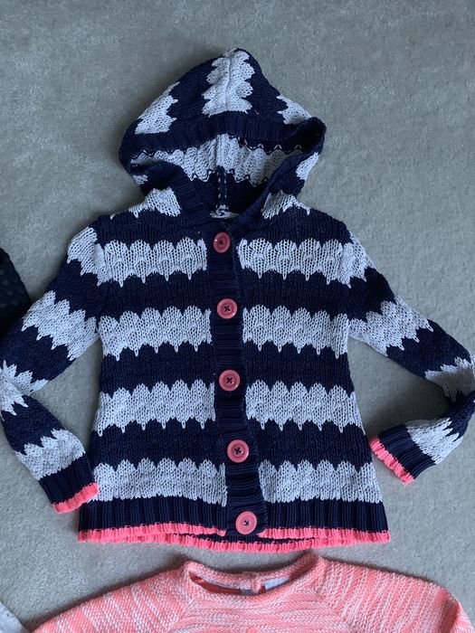 98 zestaw bluzeczki sweter rozpinany wciągane bluzka ubranka h&m f&f