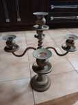 Candelabro antigo 5 velas de metal