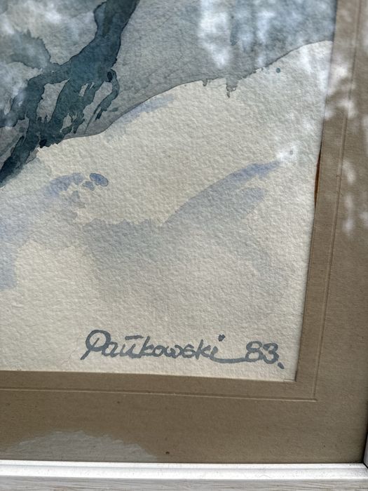 Malarstwo akwarele zima obraz Pankowski 83