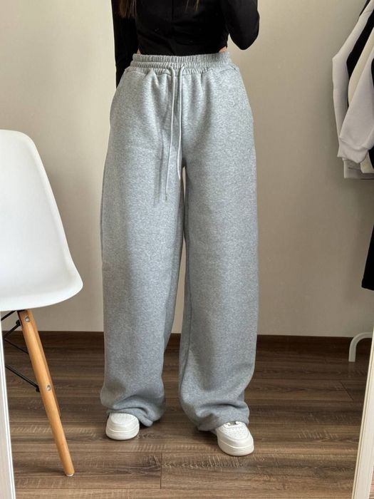 Теплі базові штани с затяжками знизу