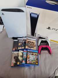 Playstation 5+pady+gry