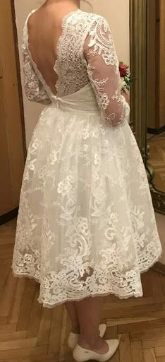 Chi chi London Sukienka biała, koronkowa, ślubna 36