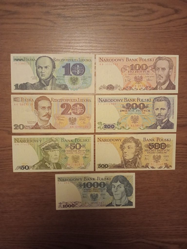 Zestaw Banknotów PRL - UNC