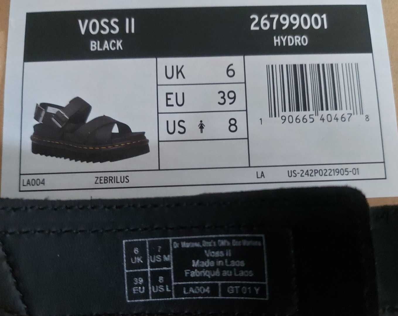 Шкіряні сандалії Dr. Martens Voss II устілка 26 см