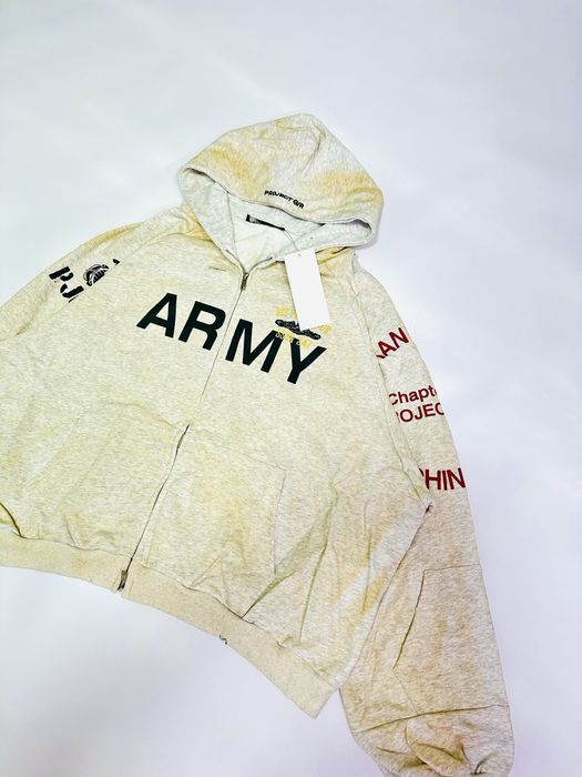 Худі худи Grailz Project G/R ARMY hoodie washed white opium archive L