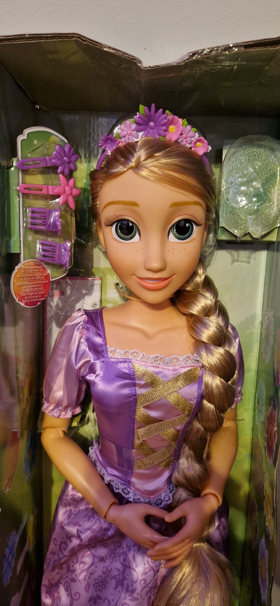 Duża lalka Roszpunka,Rapunzel - 80cm,Disney Zaplątani