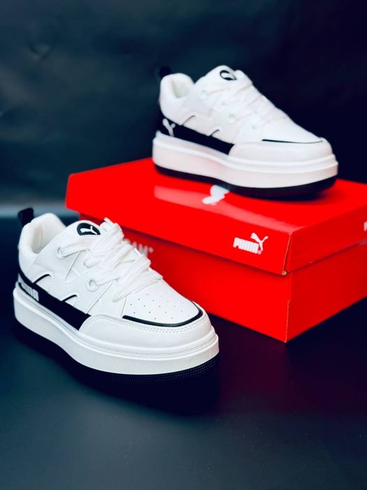 Женские кроссовки пума Белые кожаные кеди пума жіночі кросівки Пума