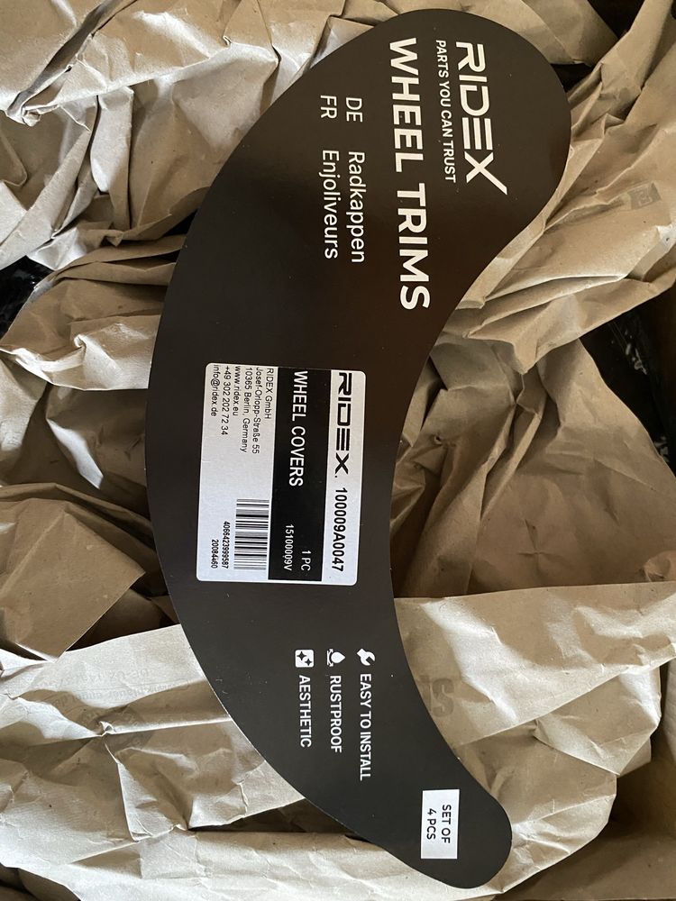 Tampões de Roda (4 unids.) RIDEX 13” — NOVOS