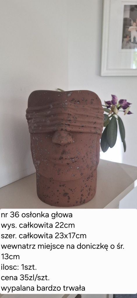Osłonka ceramiczna Temida rdzawa imitującą stal corten