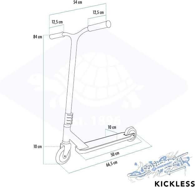 SCHILDKROT KICKLESS Hulajnoga wyczynowa do 100 kg