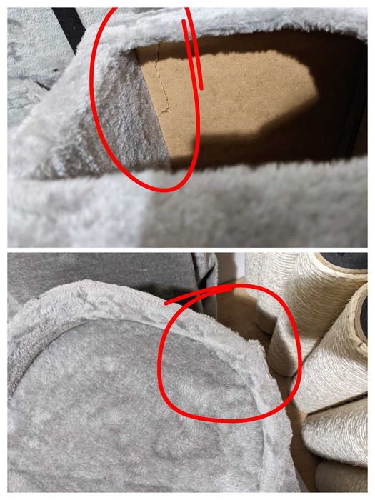 La Digue III Drapak dla Kota Jasnoszary 49x49x163cm BARDZO DUŻY Uszkod