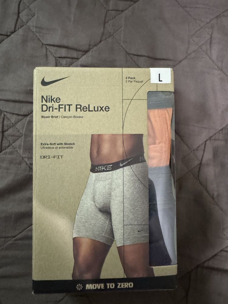 Труси Боксери Nike Dri-FIT ReLuxe Men's Boxer Briefs (2-Pack) L