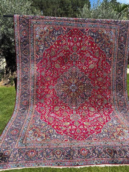 Dywan Perski Tkany Vintage Kaszmirowy Iran Keshan 380x275 gal.30 tyś