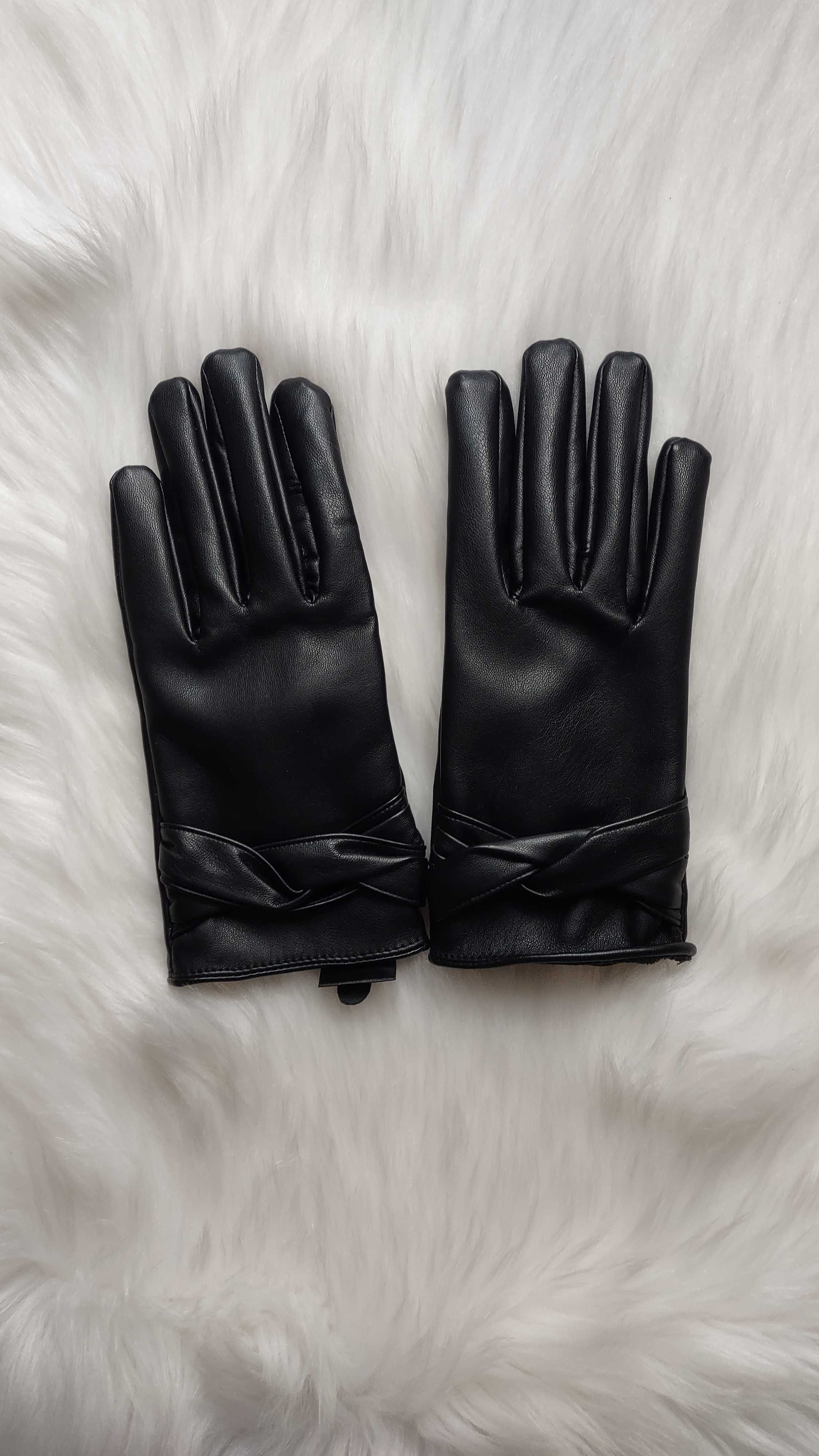Rękawiczki damskie z imitacji skóry Sinsay S/M