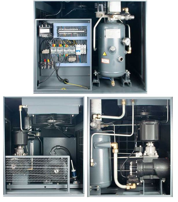 Kompresor Śrubowy 15KW 2150L/min Zbiornik 500L Osuszacz Filtry Kupczyk