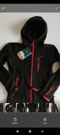 R. S nowa damska bluzka Softshell kurtka polarowa z skipass kaptur Bla