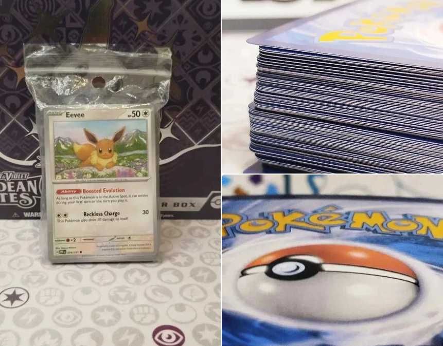 Oryginalne Karty Pokemon ANGIELSKIE - 100 sztuk (BEZ ENERGII)