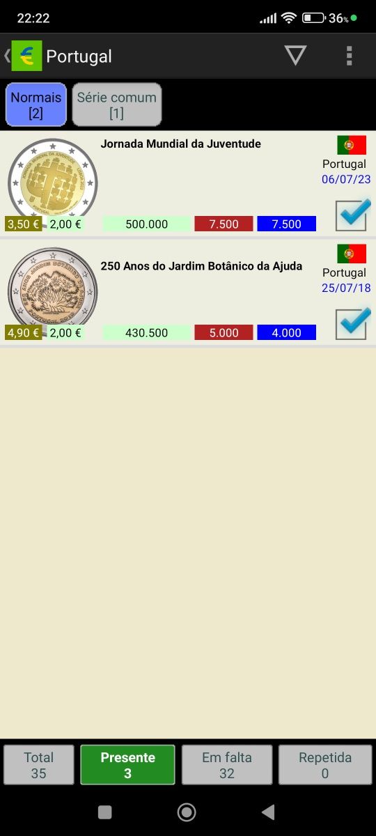 Moedas comemorativas 2€
