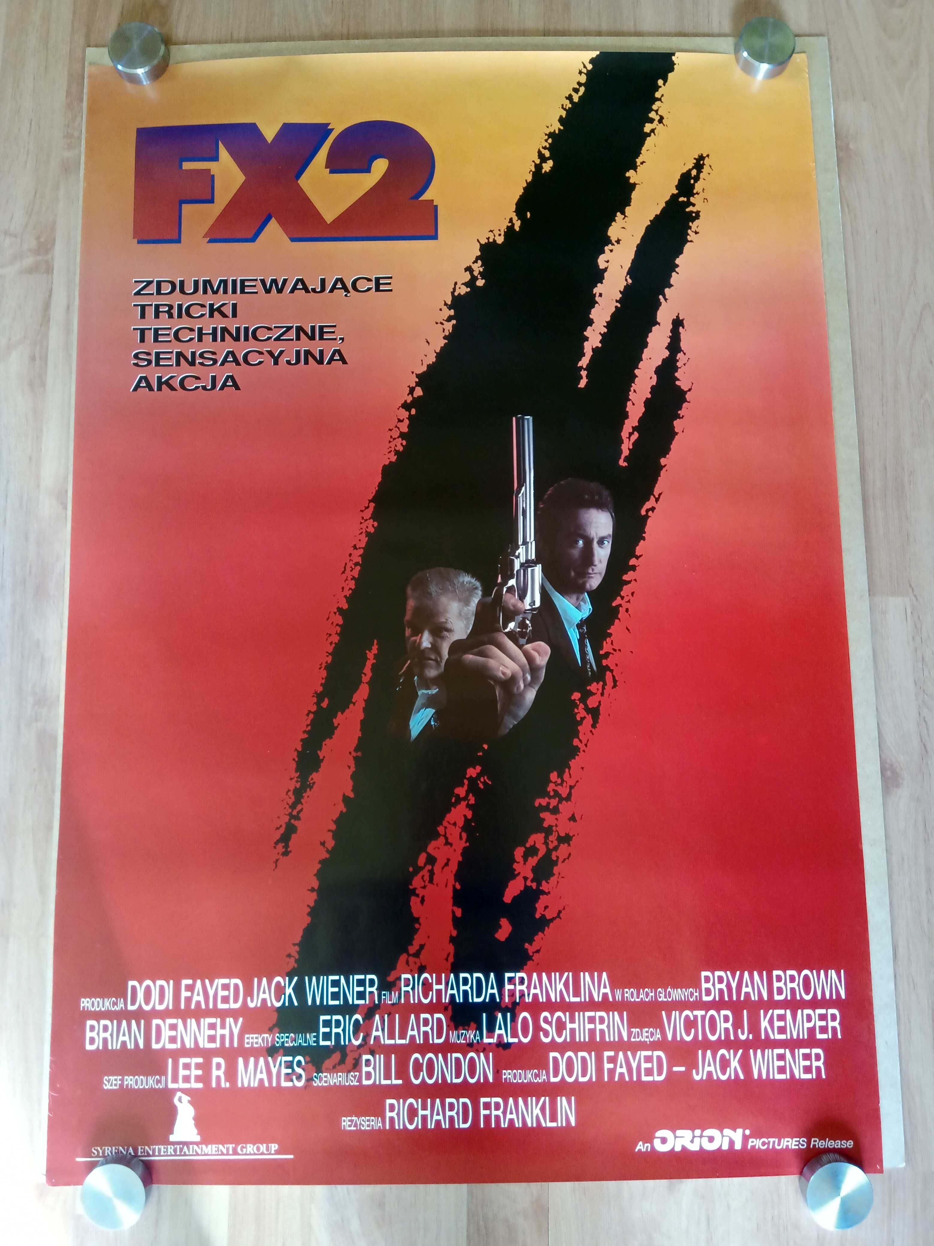 Plakaty filmowe F/X2 Oryginalny plakat filmowy z 1992 roku.