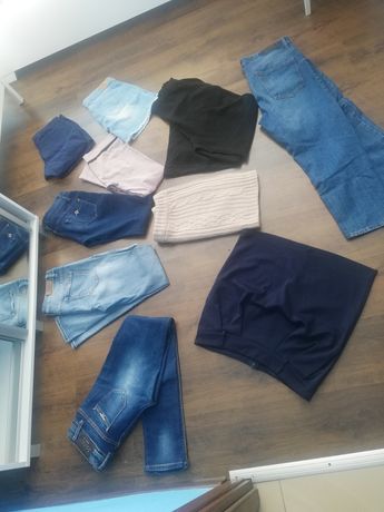 Tanio zestaw spodni, spodenek i spódniczek L